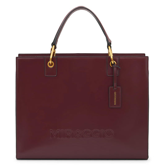 Miraggio Ace Laptop Tote Bag For Women With Detachable Sling Strap | Fits Upto 14 Inches Laptop | Office Bag For Women Stylish (Wine)