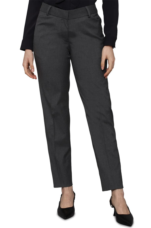 Allen Solly Women's Regular Pants (Grey) - SaumyasStore