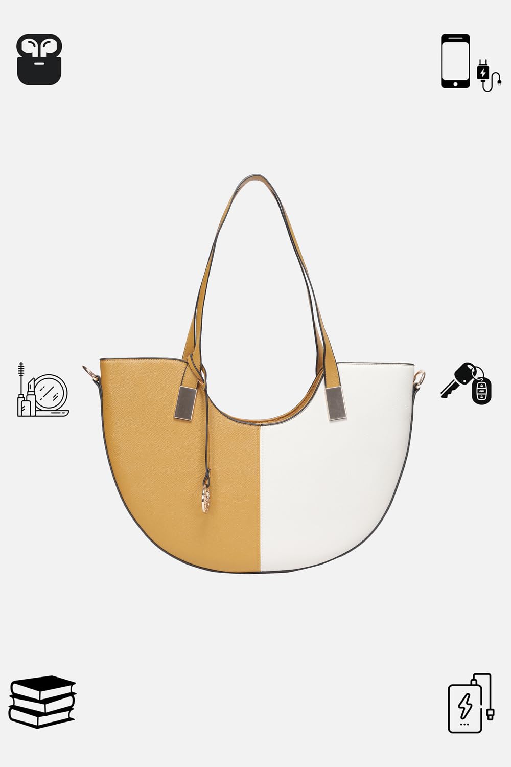 Women Yellow Casual Handbag