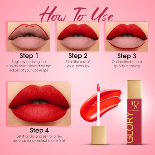 H&N International New Glory Matte Liquid LipColor, 12Hr Long Stay, TransferProof & SmudgeProof, 6ml, (Blame)