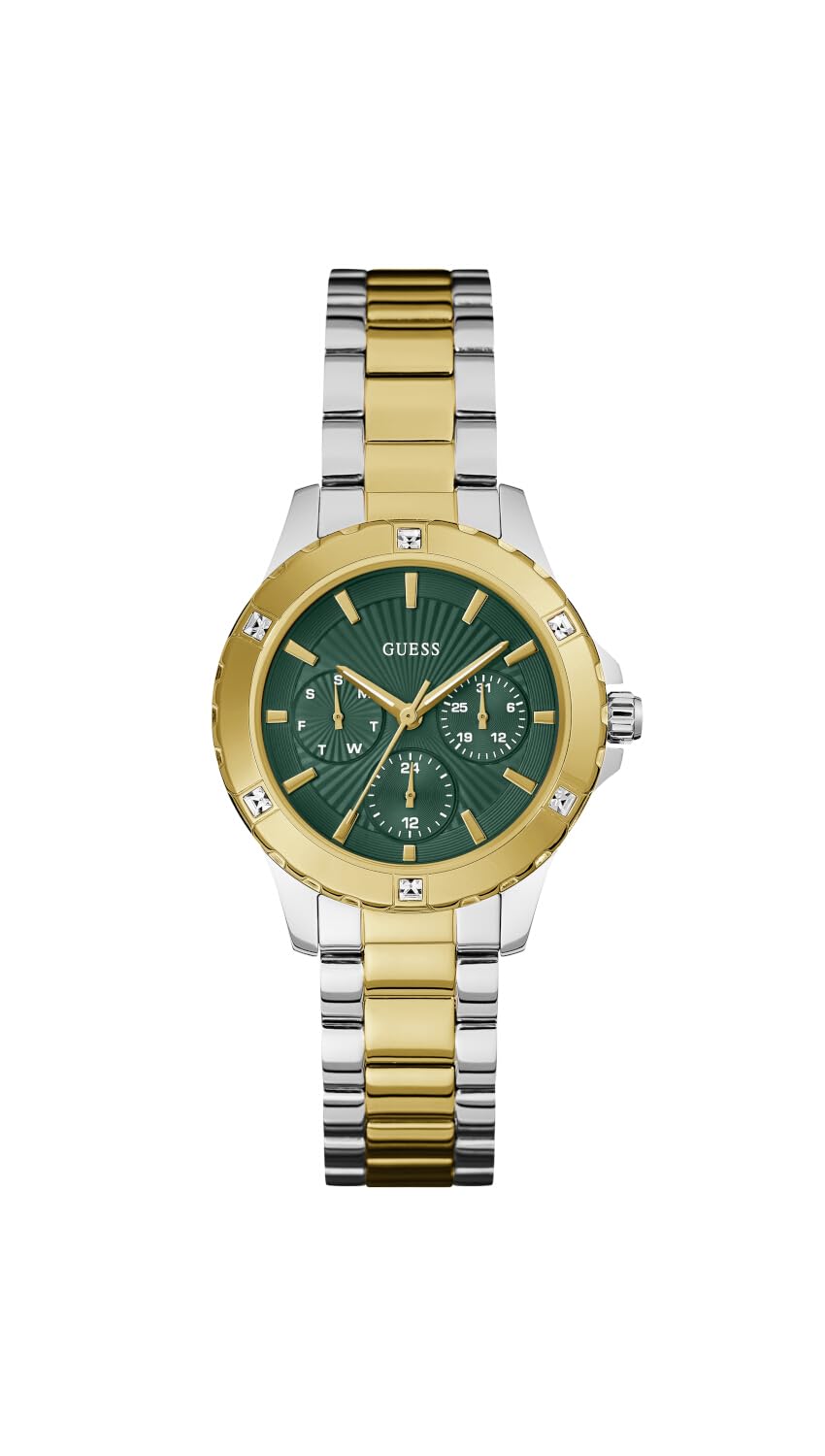 GUESS Analog Green Dial Women's Stainless Steel Watch-GW0723L1