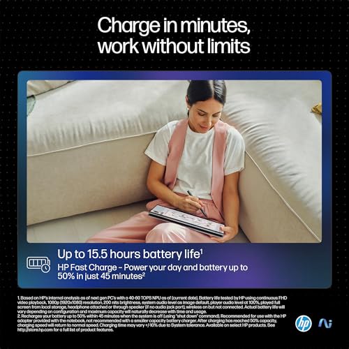 HP OmniBook Ultra Flip Next Gen AI PC Ultra 7 (32GB RAM/1TB SSD/2.8K OLED 16:10 90% STBR Touchscreen 500 nits/Windows 11/9MP Camera/Poly Studio/Backlit KB/MSO/14” (35.6cm)/Gray/1.34kg) fh0029TU Laptop