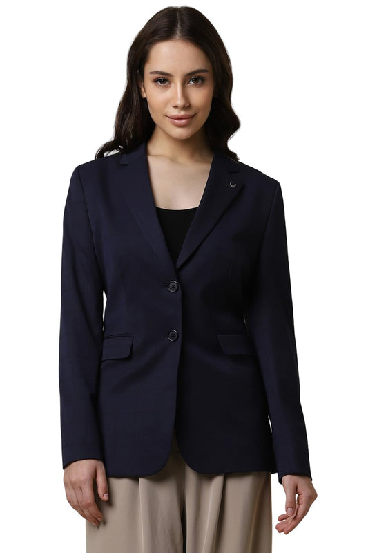 Allen Solly Women's Blazer (AHBZWRGF637019_Navy