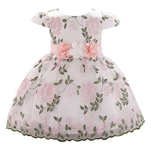 Hopscotch Girls Floral Applique Party Dress In Peach Color for Ages 2-3 Years