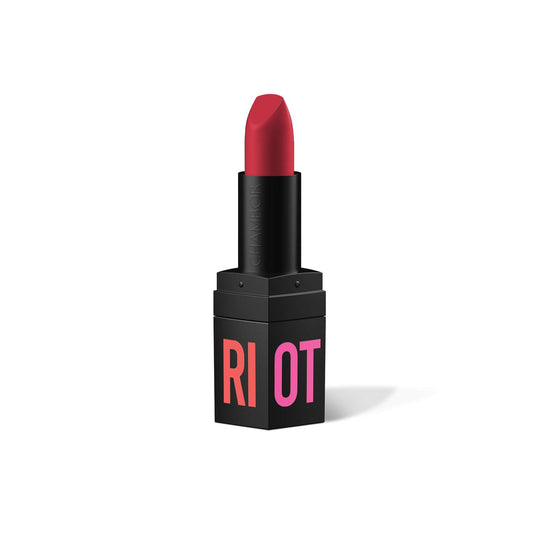 CHAMBOR Matte Lipstick Riot # 254 - Runway Red, Runway Red, 4.5 g, Matte Finish