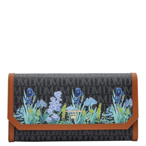 Da Milano Premium Leather Wallet for Women | Multi Compartment Travel Wallet - Black