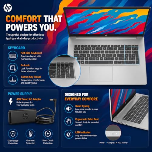 HP 17 Touchscreen Laptop, AMD Ryzen 5 7430U, (Beats i7 1355U), 64 GB RAM 2 TB SSD, 17.3 inch HD+ Anti Glare Display, Radeon Graphics, Wi-Fi 6, Bluetooth 5.4, Windows 11 Pro, Office Lifetime License