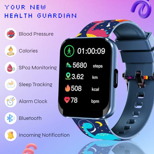 WatchOut Champion Smart Watch for Kids with Habit Builder & Health Tracking | Curved Smartwatch with Waterproof | Activity Tracker for Children | School-Safe Smart Watch for Boys & Girls Ages 3–17