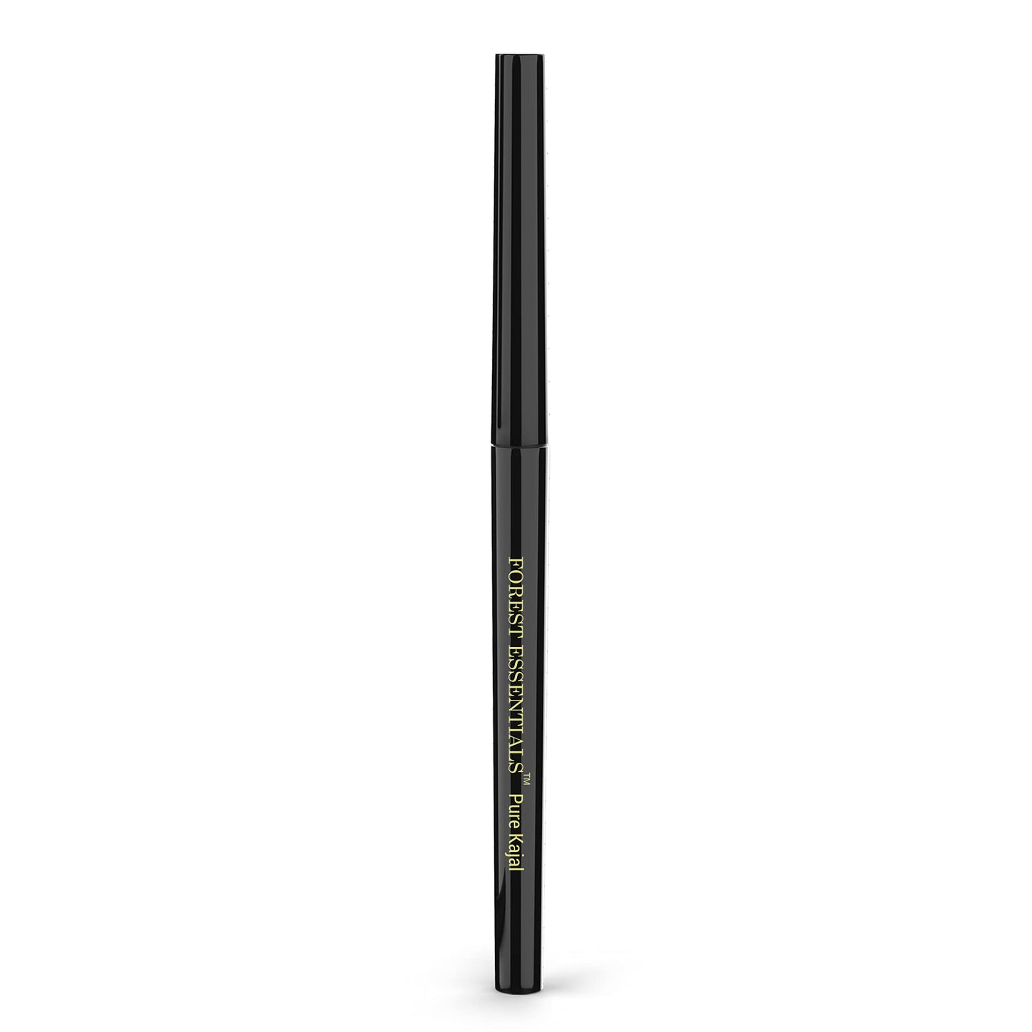 Forest Essentials Gulaab Khaas Pencil Kajal Charcoal Black | Made with Cow Ghee & Rose Petals | Natural Highly Pigmented Kajal | Helps in Cooling & Soothing the Eyes