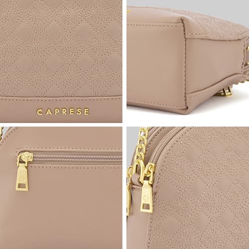 Caprese Rain Medium Sling Bag for Women | Elegant Multi-Compartment Shoulder Handbag with Adjustable & Detachable Strap | Premium Designer Party & Travel Bag with Dual Closure (Mocha Mousse)
