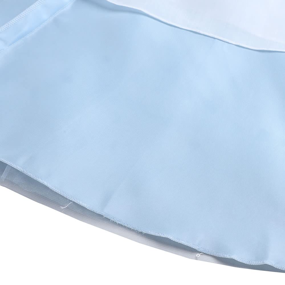 Hopscotch Girls Polyester Floral Applique Gown in Blue Color For Ages 11-12 Years (ZHG-4157002)