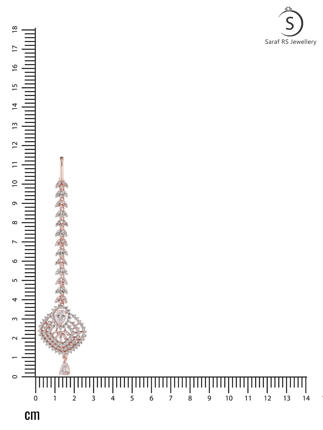 Saraf RS Jewellery-Beautiful shaped Maang Tikka AD studded Rose for Women & Girls