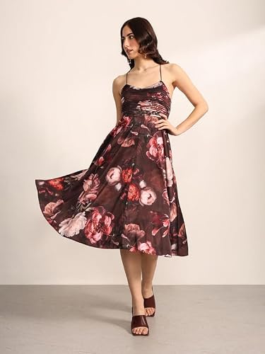 Kazo Demure Midi Dress (Multicolor XS)