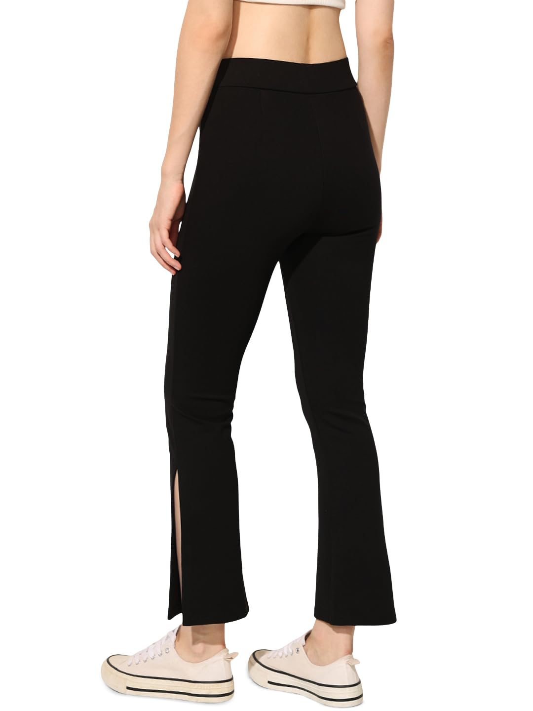 ONLY Women's Solid Skinny Fit Black Pant