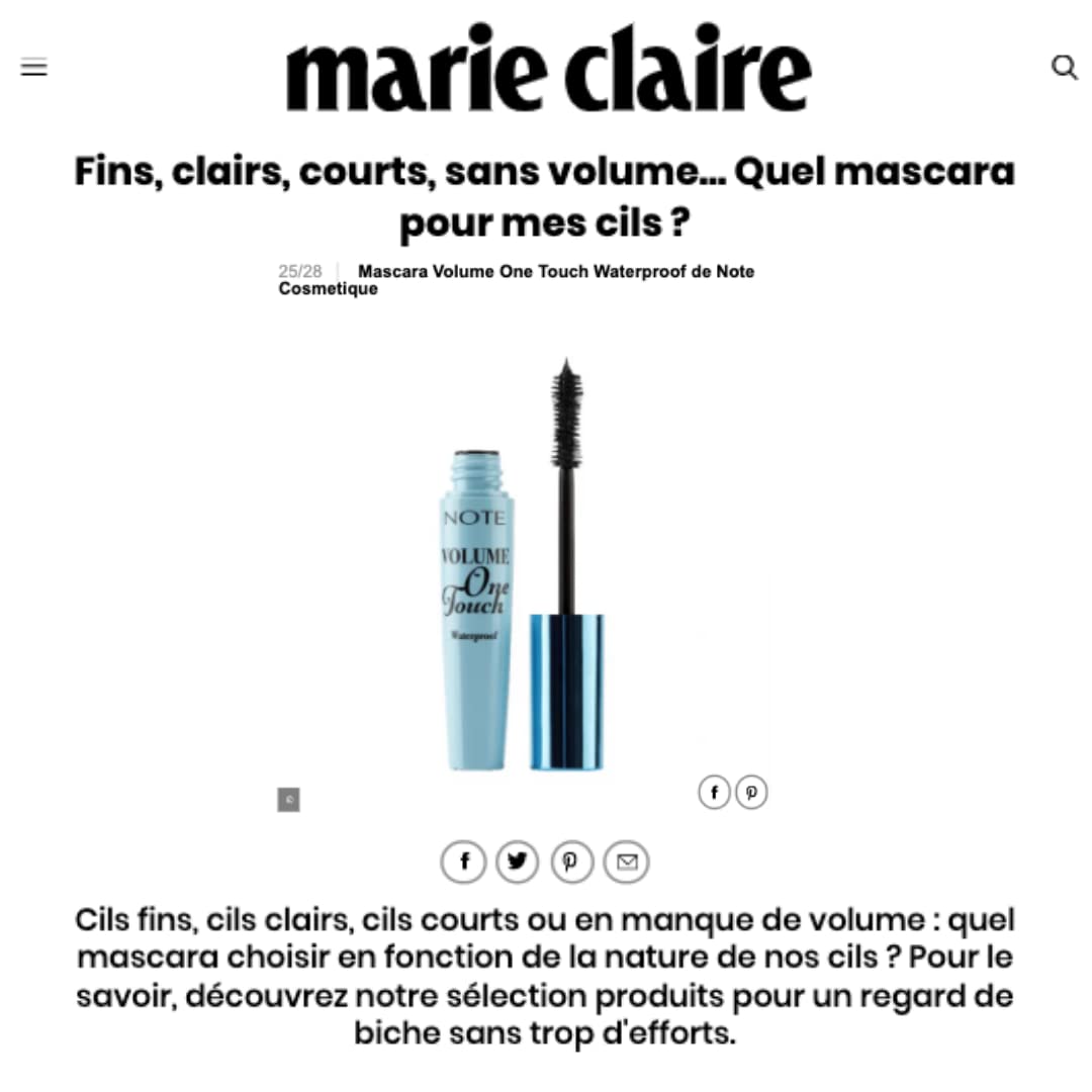 Note Cosmetics One Touch Maskara Suya Dayanıklı - Water Proof