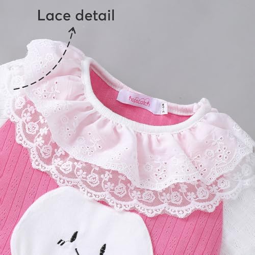 Hopscotch Textured Lace Trim Bodysuit (9-12 Months)