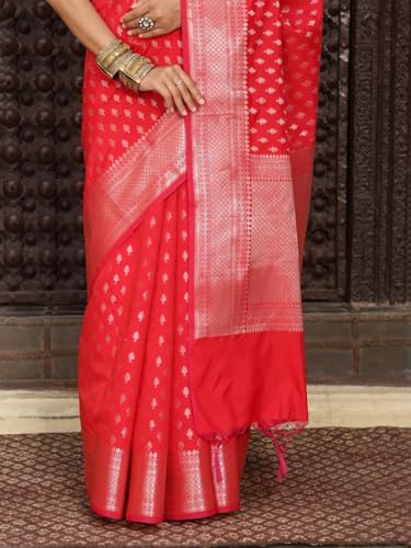 HAIDER ALI AND SONS Silk Saree for Women | Traditional Saree Banarsi Design with Blouse Piece for Women & Girls | Art Silk saree 6.50 Meters (Saree - 5.50 Mtrs, Blouse Piece - 100 Cms) |