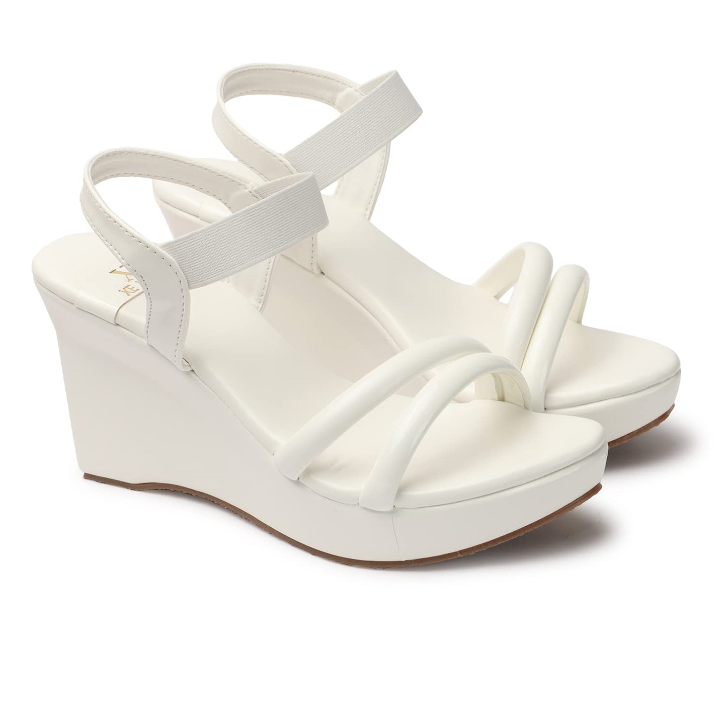 XE Looks Women's High Heel Wedges Sandal | Stylish and Comfortable Thong Strap Slip-On Sandals | Soft Cushioned Sole and Open Toe Heels for Casual Office and Formal Wear