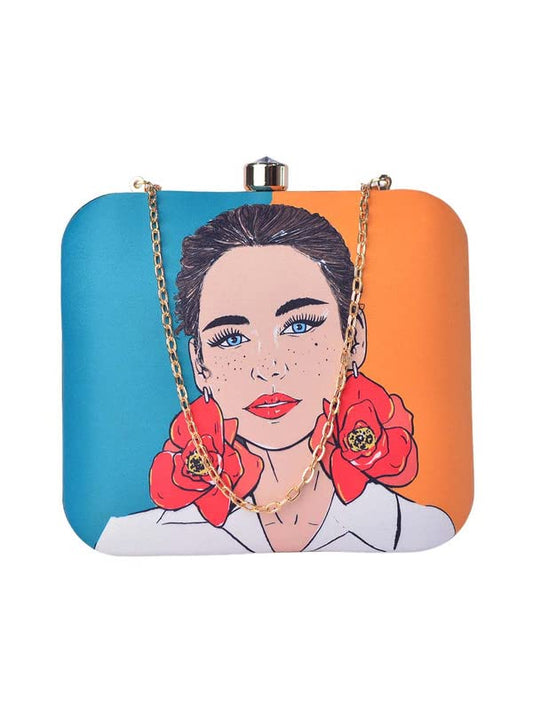 Bloom With Beauty Women Portrait Clutch In Two Shades