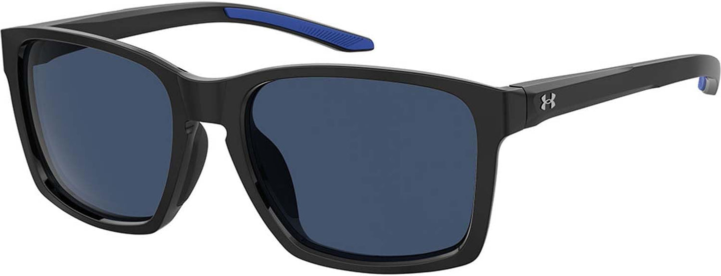 Under Armour Non-Polarized Rectangular Male's Sunglasses-(UA 0010/F/S 807 58KU| Black color