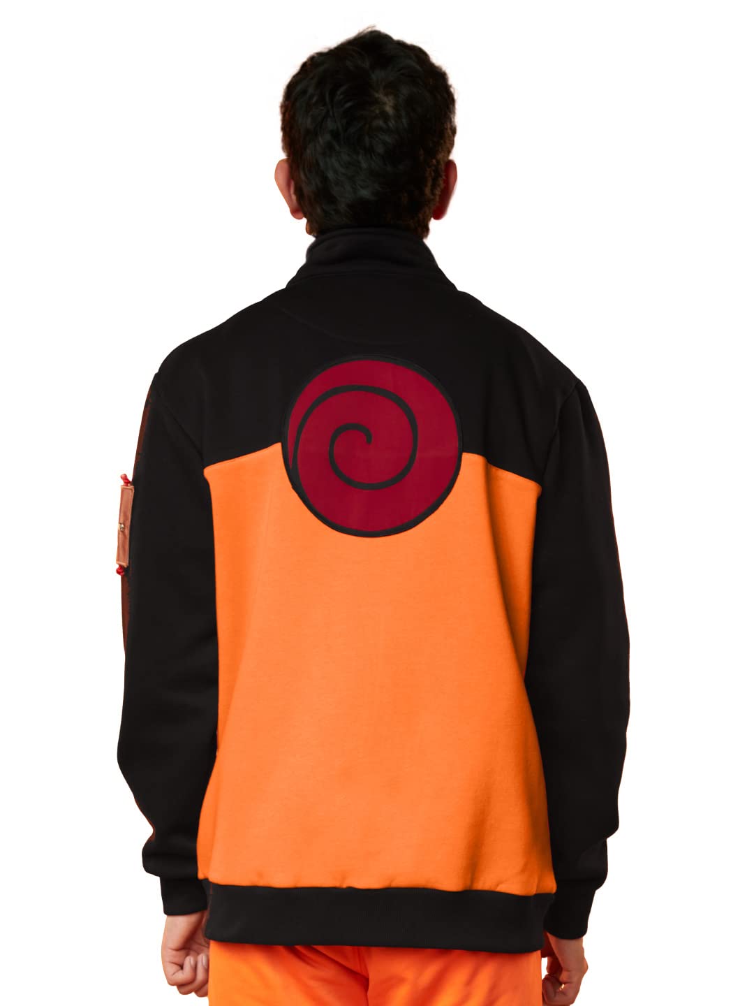 The Souled Store| Official Naruto: Shinobi Mens and Boys Jackets|Full Sleeve|Regular fit Graphic Printed | 60% Cotton 40% Polyester Orange & Black Color Men Jackets