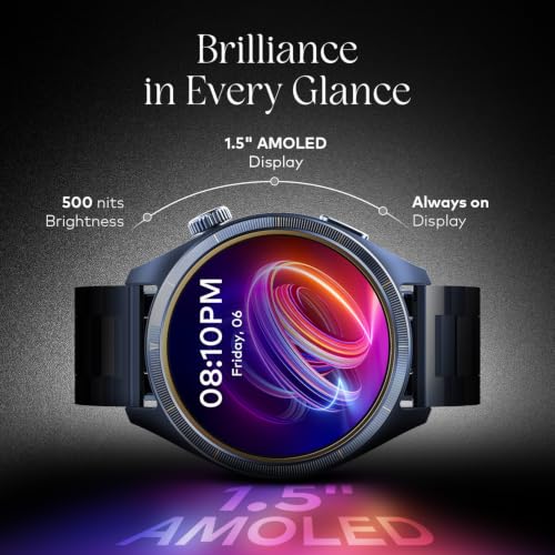 Itel Blink Pro Unisex E-sim Smartwatch with 4G LTE/BT Calling, 1.5" Amoled Dispaly, Built-in GPS, 100+ Sports Modes, IP68 Water Resistance, Metal Strap, Upto 9 Days Battery Life, Blue