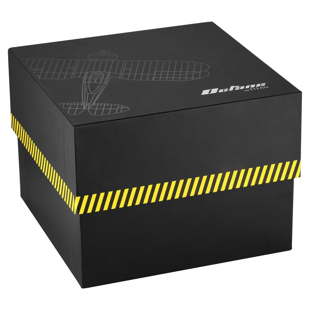 Titan Octane Aerobatics Black Dial Automatic Fabric Strap Watch for Men-NR1859NL01