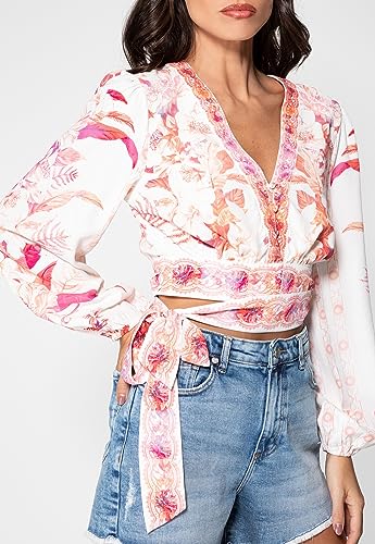 GUESS Multi Viscose Blend Printed Gisel Top