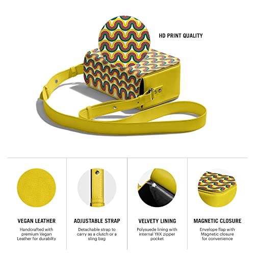 DailyObjects Womens Western Handbag, Wavey Maroon