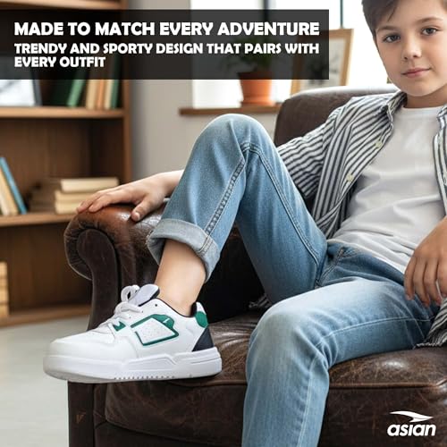 ASIAN Men's Mexico-02 Casual Sneaker Shoes (FULLWHTGRN) -UK 3
