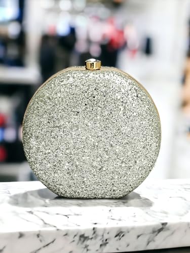 TOOBA Handicraft Women's Beautiful Flower Box Clutch Bag | Detachable Chain Sling Strap| Ladies Purse Wallet