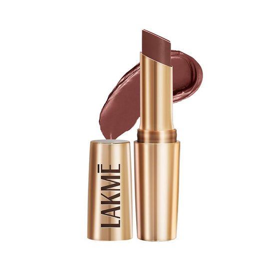 Lakme Powerplay Priming Matte Lipstick, Smooth Matte Finish, Lightweight Lipstick, Smudgeproof, Lasts 16hrs, Hydrates Lips, Brown Walnut, 3.6g
