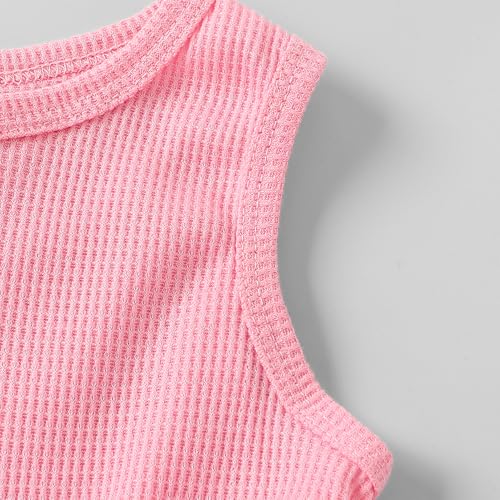 Hopscotch Girls Pink Sleeveless Strawberry Applique Dress for Age (3-4 Years)