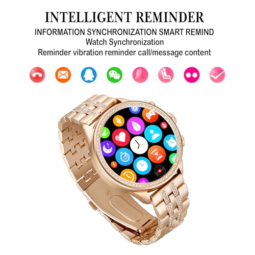 (Refurbished) PunnkFunnk Melbon Gen 9 Smart Watch with 1 Series | Bluetooth 4.0 +5.0 Dual Mode | 1.6 Inch Display | Aluminium Dial | Silicon Straps | Bluetooth Calling Smartwatch for Women & Girls |(Gold)