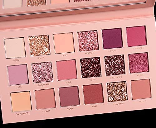 FAIRY FIRST Fairyfirst 18 Color Eyeshadow Palette With Mirror - Include Matte Shimmer & Glitter Blending, Natural Nudes Velvet