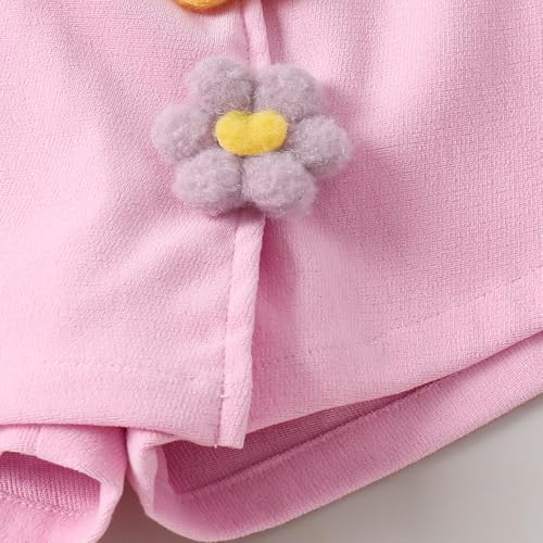 Hopscotch Girls Full Sleeves Cream 2-Pc Floral Applique Ruffled Blouse & Skort For Age (6-7 Years)
