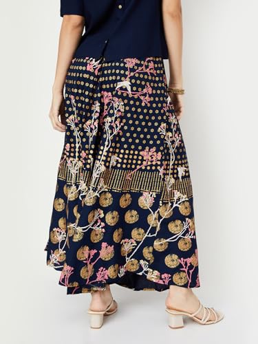 Max Rayon Western Skirt Indigo