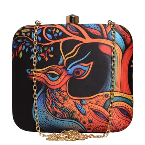 Artklim Colorbust Deer Elegance Printed Clutch