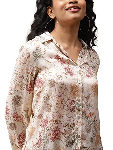 Label RITU KUMAR Ecru Floral Printed Shirt