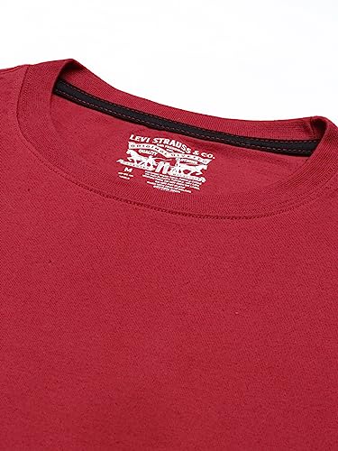 Levi's Men's Plain Regular Fit T-Shirt (PR680913_Red L)