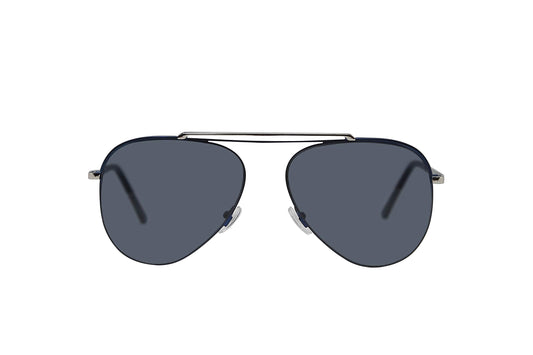 ENRICO Unisex Full Rim Aviator Sunglasses for Men | UV Protected Anti-glare Sunglasses for Women | Unisex (EN E 3023) (Large) (Blue)