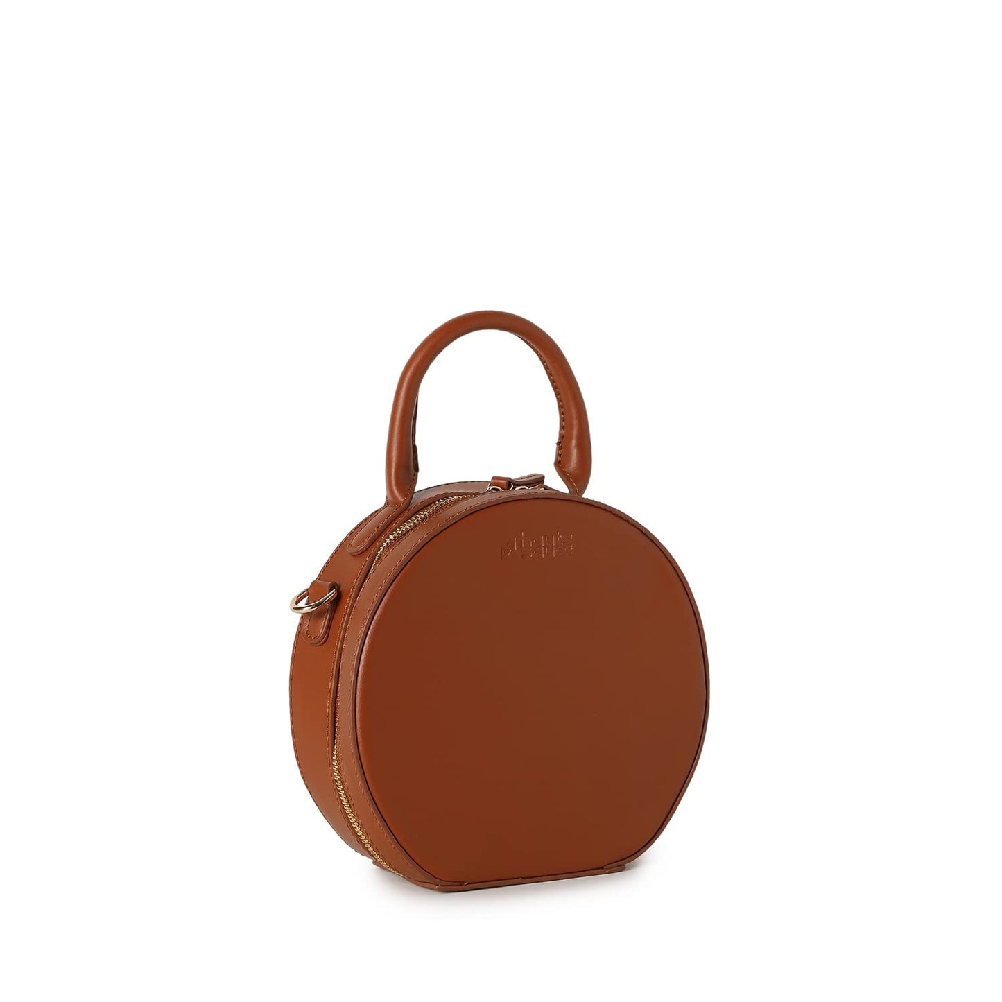 Haute Sauce Women round tan structured bag (HSHB1238)