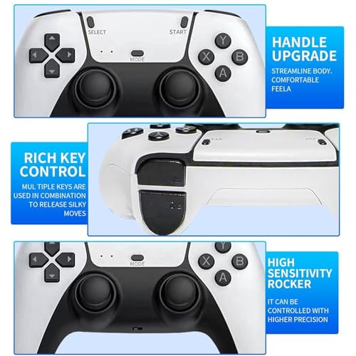 4K Wireless Retro Game Console Stick with 2 Controllers, Built-in 23+ Emulators with 20,000+ Games, 64GB Memory Card, HDMI Plug and Play TV Video Game Console, 2.4GHz Wireless
