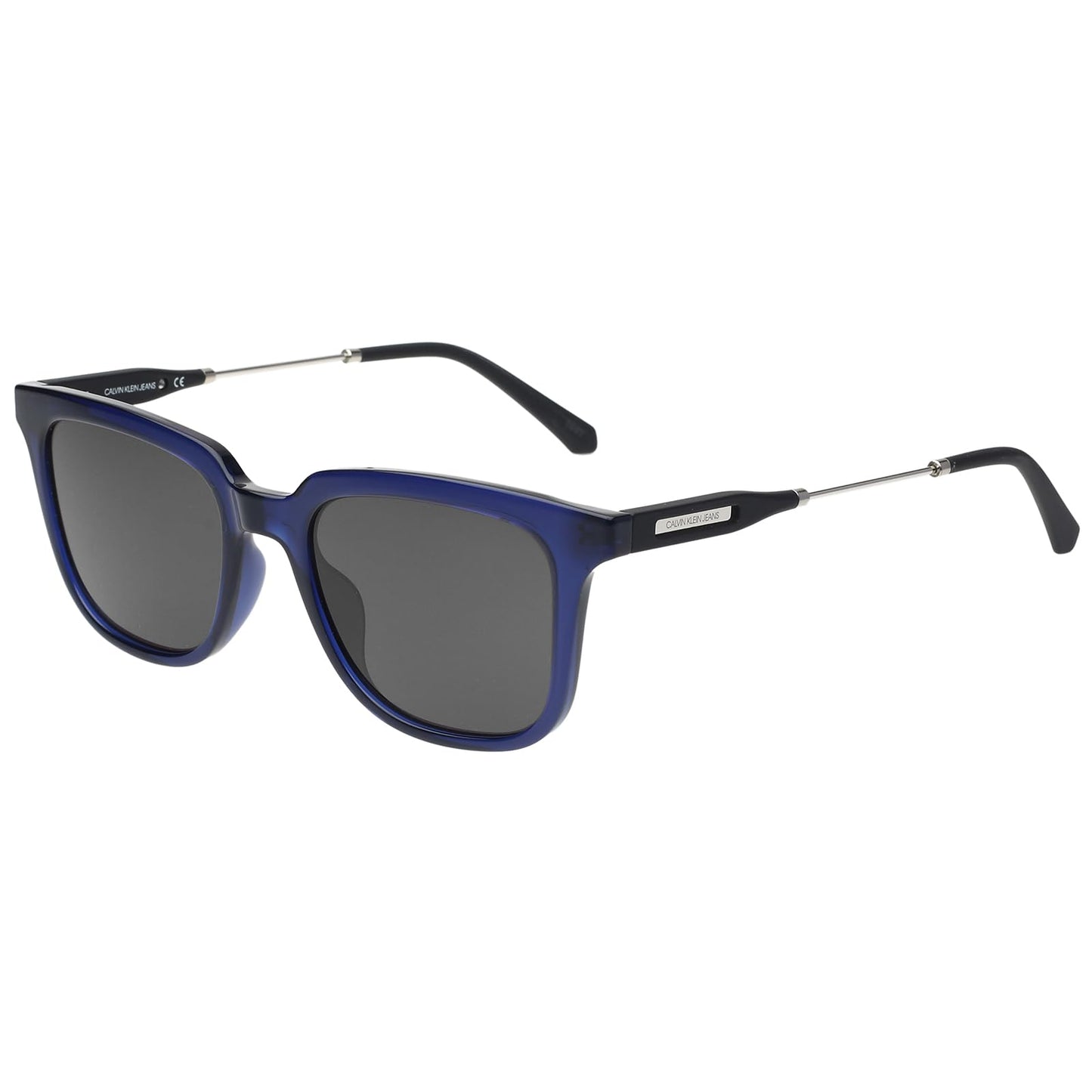 Calvin Klein Jeans|Blue Full Frame Square Sunglasses|100% UV Protected (Uv 400) Grey Lens|Men's & Women's|Small|CKJ 20808 401 52 S