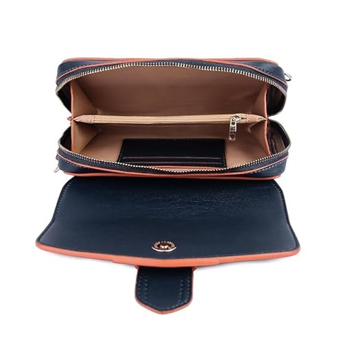 Ceres Cross Body Fit Sling Bag Women Use Travel office Business Faux Leather - 22JY29 (Blue)