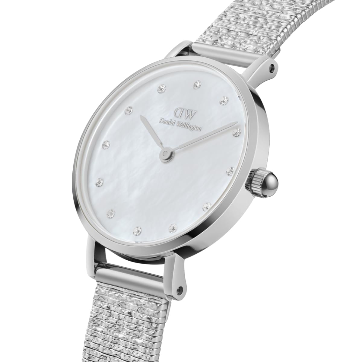 Daniel Wellington Petite Women Mother of Pearl White Round Dial Analog Watch - DW00100592K