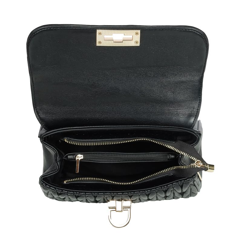 tresmode TIRANA Black Women Vegan Leather Sling Bag