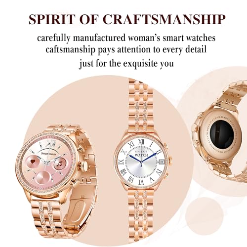 (Refurbished) PunnkFunnk Melbon Gen 9 Smart Watch with 1 Series | Bluetooth 4.0 +5.0 Dual Mode | 1.6 Inch Display | Aluminium Dial | Silicon Straps | Bluetooth Calling Smartwatch for Women & Girls |(Gold)