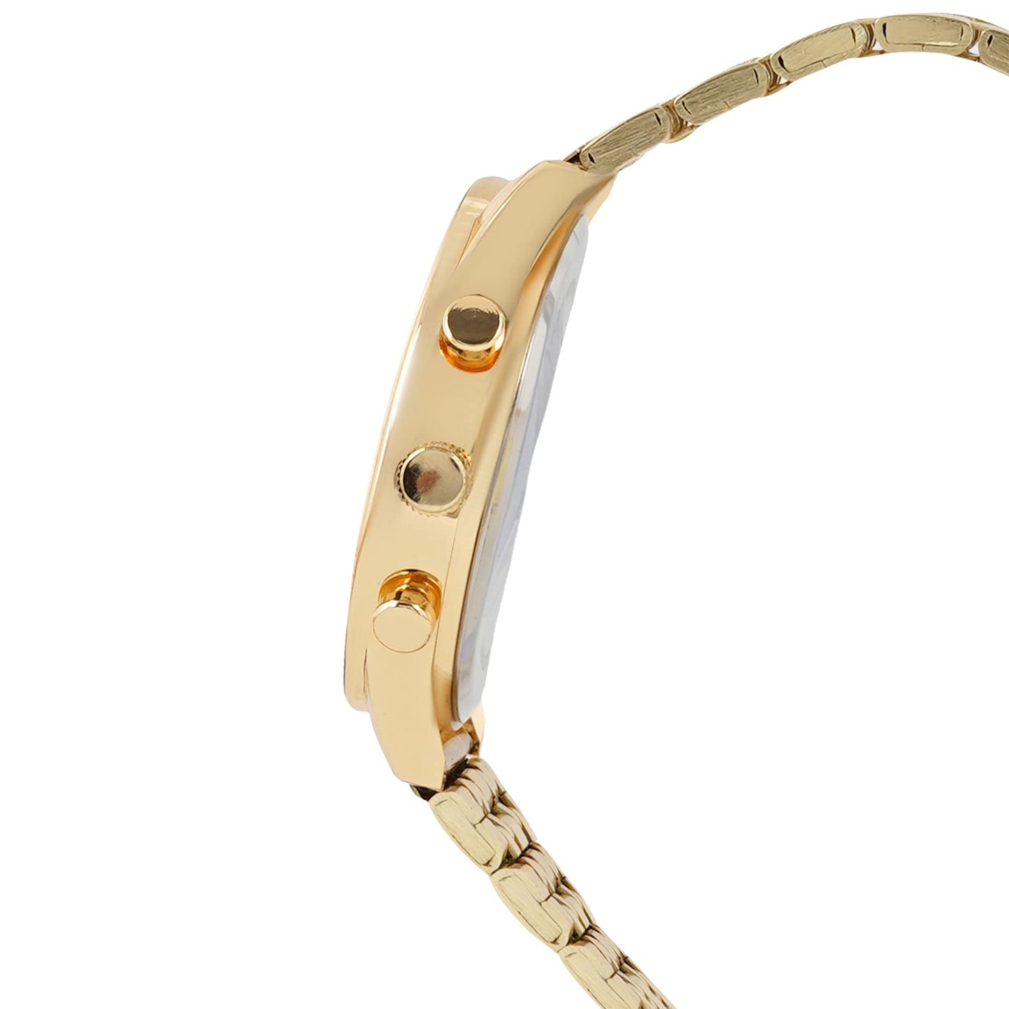 Joker & Witch Cruz 42mm White Dial 20mm Gold Stainless Steel Strap Watch for Men