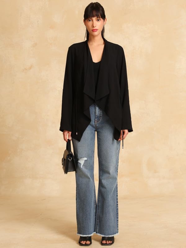 Kazo Waterfall Blazer Black